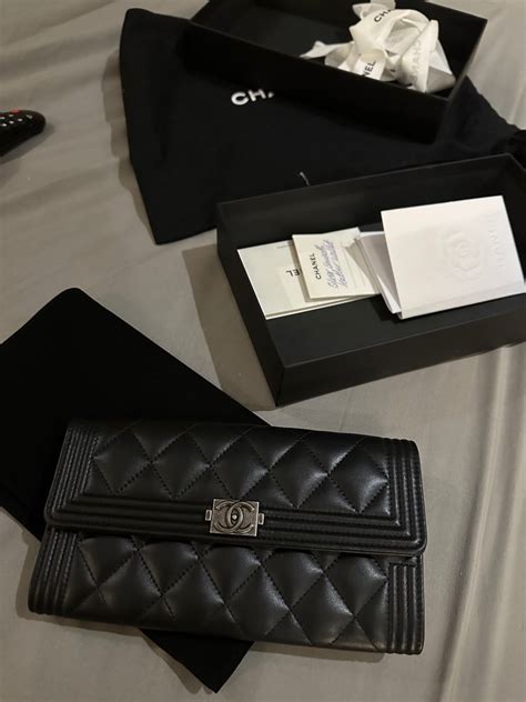 chanel boy 長夾|chanel bag.